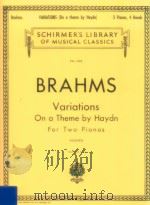 Variations on a theme by Haydn for Two Pianos Two-Pianos（1926 PDF版）