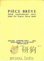piece breve pour saxophone seul AL 21 597（ PDF版）