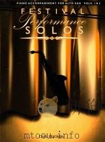 festival performance solos piano accompaniment for alto sax VOLS.1 & 2（1958 PDF版）