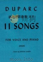 11 Songs for voice and piano(High) PDF电子版封面 Duparc