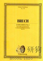 Concerto No.1 for Violin and Orchestra G minor/g-Moll/Sol mineur op.26（ PDF版）