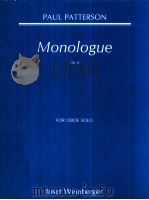 Monologue for Oboe Solo Op.6 1969 PDF电子版封面