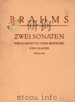 Zwei Sonaten fur Klarinette Oder Bratsche und Klavier Opus 120 PDF电子版封面 Brhams