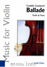 Ballade Violin & Piano 1976 PDF电子版封面