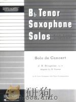 solo de cocert for Bb tenor saxophone with piano accompanime op.83 PDF电子版封面 J.B.Singelee