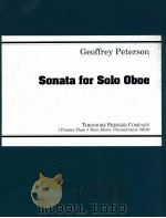 Sonata for Solo Oboe（1996 PDF版）