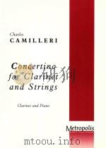 Concertino for Clarinet and Strings Clarinet and Piano（1999 PDF版）