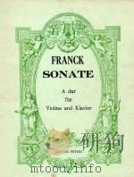 Sonate A dur fur Violine und Klavier PDF电子版封面 Cesar Franck