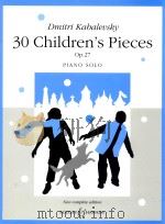 30 Children's Pieces Op.27 New complete edition piano solo 1946 PDF电子版封面