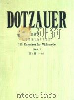 113 Exercises for Violoncello Book Ⅰ(1-34) PDF电子版封面 Dotzauer