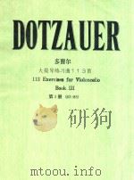113 Exercises for Violoncello Book 3(63-85) PDF电子版封面 Dotzauer