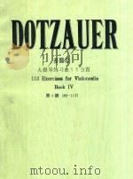 113 Exercises for Violoncello Book 4(86-113) PDF电子版封面 Dotzauer