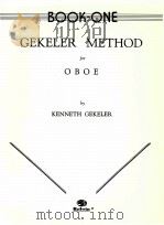 Gekeler Method for Oboe BOOK ONE（1940 PDF版）
