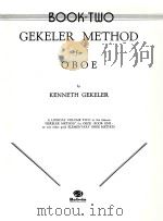 Gekeler Method for Oboe BOOK TWO 1942 PDF电子版封面 0769228686