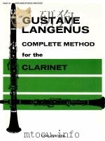 Complete method for the clarinet in three parts part Ⅲ PDF电子版封面