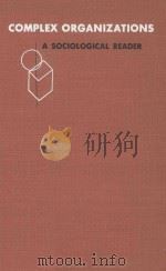 COMPLEX ORGANIZATIONS:A SOCIOLOGICAL READER PDF电子版封面 AMITAI ETZIONI
