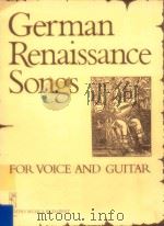 GERMAN RENAISSANCE SONGS 1982 PDF电子版封面 BENKO