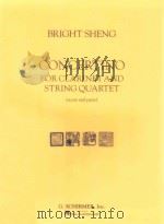Concertino for clarinet and string quartet ED 3960（1997 PDF版）