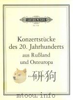 Konzertstucke des 20.Jahrhunderts aus RuBland und Osteuropa nr.5738 PDF电子版封面