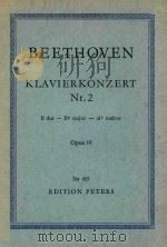KLAVIERKONZERT opus 19 nr 603     PDF电子版封面    BEETHOVEN 