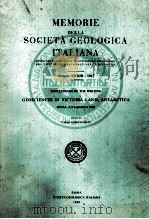 MEMORIE DELLA SOCIETA GEOLOGICA ITALIANA VOLUME ⅩⅩⅩⅢ-1987（1989 PDF版）