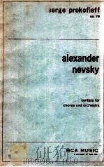 SRGE PROKOFIEFF OP.78 ALEXANDER NEVSKY 1945 PDF电子版封面