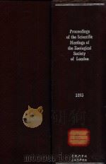 proceeding of the scientific meeting of the zoological society of London（1893 PDF版）