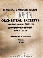 ORCHESTRAL EXCERPTS FROM THE SYMPHONIC REPERTOIRE FOR VIOLIN VOLUME III（ PDF版）