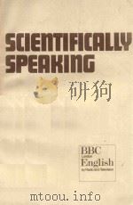 SCIENFIFICALLY SPEAKING 1971 PDF电子版封面