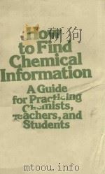 how to find chemical information P261 PDF电子版封面