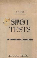 spot tests in inorganic analysis P600 PDF电子版封面