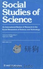 SOCIAL STUDIES OF SCIENCE:AN INTERNATIONAL REVIEW OF RESEARCH IN THE SOCIAL DIMENSIONS OF SCIENCE AN（1993 PDF版）
