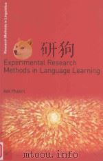 experimental research methods in language learning（ PDF版）