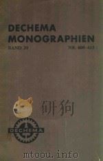 DECHEMA MONOGRAPHIEN BAND 39 NR.600-615 1961 PDF电子版封面
