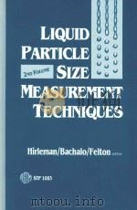 LIQUID PARTICELE SIZE MEASUREMENT TECHNIQUES:2ND VOLUME（1990 PDF版）