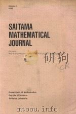 SAITAMA MATHEMATICAL JOURNAL VOLUME 1 1983 PDF电子版封面
