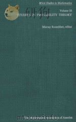 STUDIES IN MATHEMATICS VOLUME 18：STUDIES IN PROBABILITY THEORY（1978 PDF版）