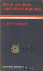 ERROR ANALYSIS AND INTERLANGUAGE（1981 PDF版）