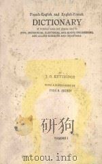 FRENCH-ENGLISH AND ENGLISH-FRENCH DICTIIONARY VOLUME I（1983 PDF版）