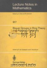 LECTURE NOTES IN MATHEMATICS 917（1982 PDF版）
