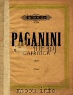 24 CAPRICEN FUR VIOLINE SOLO OPUS 1=帕格尼尼练习曲 PDF电子版封面 PAGANINI