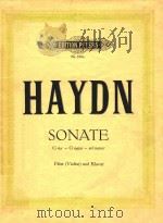SONATE in G dur PDF电子版封面 HAYDN