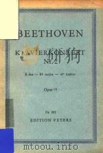 KONZERTNR.2=第二钢琴协奏曲 B大调 作品19 PDF电子版封面 BEETHOVEN