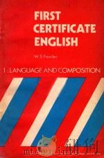 FIRST CERTIFICATE ENGLISH BOOK 1 LANGUAGE AND COMPOSITION（1973 PDF版）
