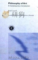 艺术原理:当代导论=PHILOSOPHY OF ART A CONTEMPORARY INTRODUCTION 1999 PDF电子版封面 415159636 NOEL CARROLL