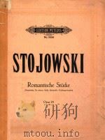 ROMANTISCHE STUCKE Opus 25 1902 PDF电子版封面 Stojowski