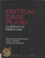 CRITICAL CARE PLANS:Guidelines for Patient Care（1987 PDF版）