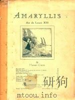 AMARYLLIS AIR DE Louis XIII 1987 PDF电子版封面 Henri Ghys