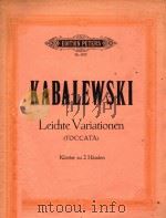 Leichte Variationen fur Klavier zu 2 Handen Opus 40 Nr.1=简易变奏曲作品40（ PDF版）