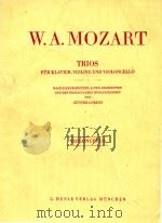 TRIOS=莫扎特钢琴三重奏曲集 1978 PDF电子版封面 W.A.MOZART